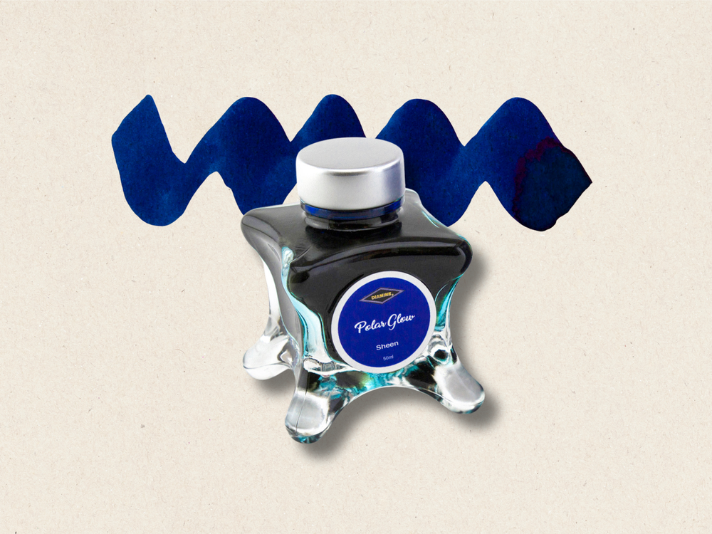 Diamine Inkvent Blue Edition Ink - Polar Glow - Sheen — Libraries